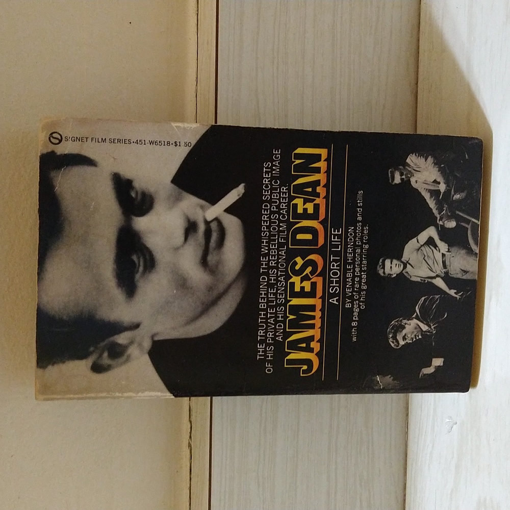 Vintage 1974 James Dean A Short Life/Venable Herndon Celebrity Biography Book